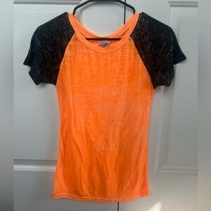 BKE Lounge Vibrant Orange Sheer Tee NWOT – Size M